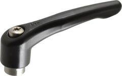 KIPP - 1/2-13, 1.06" Hub Diam, Zinc Die Cast (Stainless Steel Components) Tapped Adjustable Clamping Lever - 4.29" OAL, 2.48" High, 0.67" Hole Depth - Americas Industrial Supply