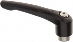 KIPP - M10 x 1.5, 27mm Hub Diam, Zinc Die Cast (Stainless Steel Components) Tapped Adjustable Clamping Lever - 109mm OAL, 63mm High, 17mm Hole Depth - Americas Industrial Supply