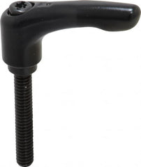 KIPP - 1/4-20, 0.55" Hub Diam, Zinc Die Cast (Steel Components) Threaded Stud Adjustable Clamping Lever - 1.57" Stud Length, 1.85" OAL, 1.22" High - Americas Industrial Supply