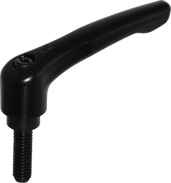 KIPP - 5/16-18, 0.73" Hub Diam, Zinc Die Cast (Steel Components) Threaded Stud Adjustable Clamping Lever - 0.98" Stud Length, 2.93" OAL, 1.67" High - Americas Industrial Supply