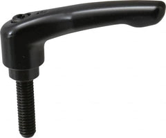 KIPP - 5/16-18, 0.73" Hub Diam, Zinc Die Cast (Steel Components) Threaded Stud Adjustable Clamping Lever - 1.18" Stud Length, 2.93" OAL, 1.67" High - Americas Industrial Supply