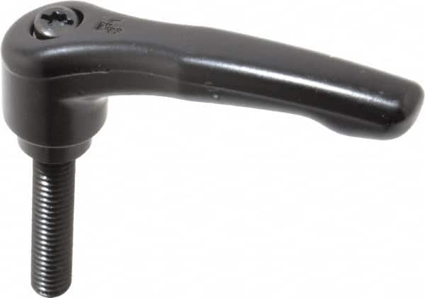 KIPP - 5/16-18, 0.73" Hub Diam, Zinc Die Cast (Steel Components) Threaded Stud Adjustable Clamping Lever - 1.57" Stud Length, 2.93" OAL, 1.67" High - Americas Industrial Supply