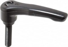 KIPP - 5/16-18, 0.73" Hub Diam, Zinc Die Cast (Steel Components) Threaded Stud Adjustable Clamping Lever - 1.57" Stud Length, 2.93" OAL, 1.67" High - Americas Industrial Supply