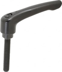 KIPP - 5/16-18, 0.73" Hub Diam, Zinc Die Cast (Steel Components) Threaded Stud Adjustable Clamping Lever - 1.77" Stud Length, 2.93" OAL, 1.67" High - Americas Industrial Supply