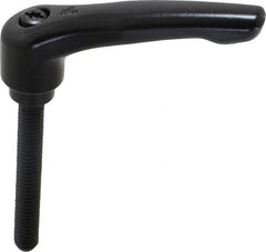 KIPP - 5/16-18, 0.73" Hub Diam, Zinc Die Cast (Steel Components) Threaded Stud Adjustable Clamping Lever - 2.36" Stud Length, 2.93" OAL, 1.67" High - Americas Industrial Supply