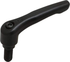 KIPP - 3/8-16, 0.73" Hub Diam, Zinc Die Cast (Steel Components) Threaded Stud Adjustable Clamping Lever - 0.79" Stud Length, 2.93" OAL, 1.67" High - Americas Industrial Supply