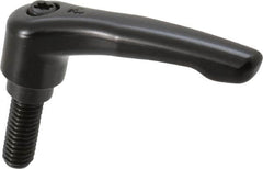 KIPP - 3/8-16, 0.73" Hub Diam, Zinc Die Cast (Steel Components) Threaded Stud Adjustable Clamping Lever - 0.98" Stud Length, 2.93" OAL, 1.67" High - Americas Industrial Supply