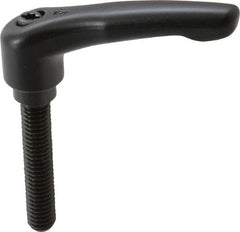 KIPP - 3/8-16, 0.73" Hub Diam, Zinc Die Cast (Steel Components) Threaded Stud Adjustable Clamping Lever - 1.97" Stud Length, 2.93" OAL, 1.67" High - Americas Industrial Supply