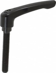 KIPP - 3/8-16, 0.73" Hub Diam, Zinc Die Cast (Steel Components) Threaded Stud Adjustable Clamping Lever - 2.36" Stud Length, 2.93" OAL, 1.67" High - Americas Industrial Supply