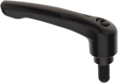 KIPP - M8 x 1.25, 18.5mm Hub Diam, Zinc Die Cast (Steel Components) Metric Threaded Stud Adjustable Clamping Lever - 15mm Stud Length, 74.5mm OAL, 42.5mm High - Americas Industrial Supply