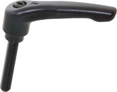 KIPP - M8 x 1.25, 18.5mm Hub Diam, Zinc Die Cast (Steel Components) Metric Threaded Stud Adjustable Clamping Lever - 45mm Stud Length, 74.5mm OAL, 42.5mm High - Americas Industrial Supply