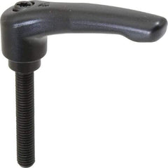 KIPP - M8 x 1.25, 18.5mm Hub Diam, Zinc Die Cast (Steel Components) Metric Threaded Stud Adjustable Clamping Lever - 50mm Stud Length, 74.5mm OAL, 42.5mm High - Americas Industrial Supply