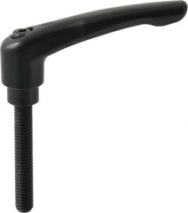 KIPP - 3/8-16, 0.83" Hub Diam, Zinc Die Cast (Steel Components) Threaded Stud Adjustable Clamping Lever - 2.36" Stud Length, 3.58" OAL, 2.15" High - Americas Industrial Supply