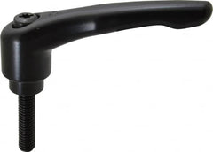 KIPP - 3/8-16, 1.06" Hub Diam, Zinc Die Cast (Steel Components) Threaded Stud Adjustable Clamping Lever - 1.57" Stud Length, 4.29" OAL, 2.48" High - Americas Industrial Supply