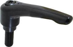 KIPP - 1/2-13, 1.06" Hub Diam, Zinc Die Cast (Steel Components) Threaded Stud Adjustable Clamping Lever - 1.18" Stud Length, 4.29" OAL, 2.48" High - Americas Industrial Supply
