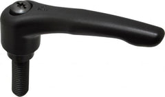 KIPP - 1/2-13, 1.06" Hub Diam, Zinc Die Cast (Steel Components) Threaded Stud Adjustable Clamping Lever - 1.57" Stud Length, 4.29" OAL, 2.48" High - Americas Industrial Supply