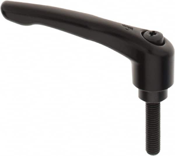 KIPP - M10 x 1.5, 27mm Hub Diam, Zinc Die Cast (Steel Components) Metric Threaded Stud Adjustable Clamping Lever - 40mm Stud Length, 109mm OAL, 63mm High - Americas Industrial Supply