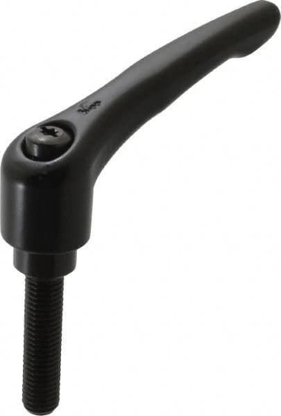 KIPP - M12 x 1.75, 27mm Hub Diam, Zinc Die Cast (Steel Components) Metric Threaded Stud Adjustable Clamping Lever - 50mm Stud Length, 109mm OAL, 63mm High - Americas Industrial Supply