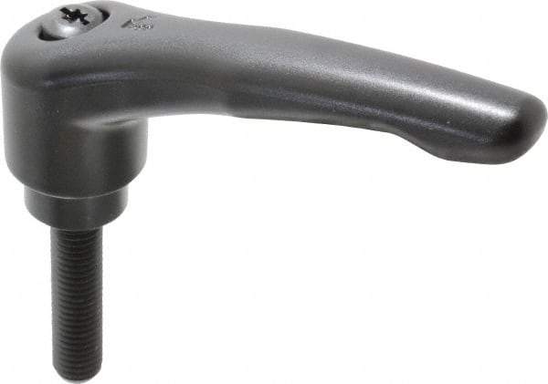 KIPP - M12 x 1.75, 31mm Hub Diam, Zinc Die Cast (Steel Components) Metric Threaded Stud Adjustable Clamping Lever - 50mm Stud Length, 126mm OAL, 73mm High - Americas Industrial Supply