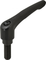 KIPP - M16 x 2.0, 31mm Hub Diam, Zinc Die Cast (Steel Components) Metric Threaded Stud Adjustable Clamping Lever - 40mm Stud Length, 126mm OAL, 73mm High - Americas Industrial Supply