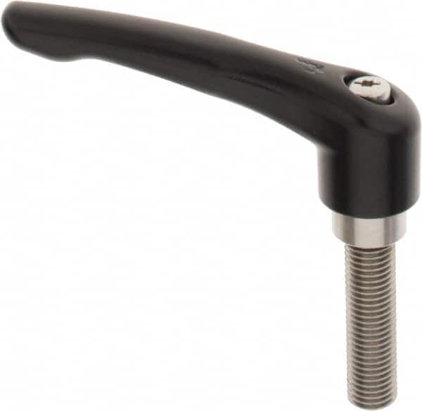 KIPP - M16 x 2.0, 31mm Hub Diam, Zinc Die Cast (Stainless Steel Components) Metric Threaded Stud Adjustable Clamping Lever - 60mm Stud Length, 126mm OAL, 73mm High - Americas Industrial Supply