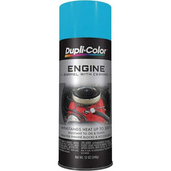 Dupli-Color - 12 oz Torque N' Teal Automotive Heat Resistant Paint - Gloss Finish, 500°F Max Temp, Comes in Aerosol Can - Americas Industrial Supply