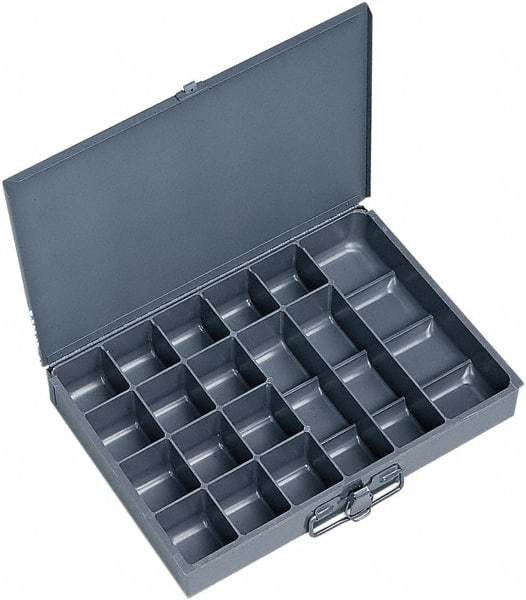 Durham - 13-3/8 Inches Wide x 2 Inches High x 9-1/4 Inches Deep Compartment Box - Steel , 17 Compartments - Americas Industrial Supply