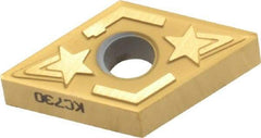 Kennametal - DNGG431 LF Grade KC730 Carbide Turning Insert - TiN Finish, 55° Diamond, 1/2" Inscr Circle, 3/16" Thick, 1/64" Corner Radius - Americas Industrial Supply