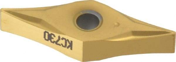 Kennametal - VNGP331 K Grade KC730 Carbide Turning Insert - TiN Finish, 35° Diamond, 3/8" Inscr Circle, 3/16" Thick, 1/64" Corner Radius - Americas Industrial Supply