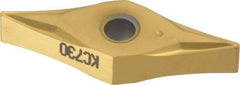 Kennametal - VNGP331 K Grade KC730 Carbide Turning Insert - TiN Finish, 35° Diamond, 3/8" Inscr Circle, 3/16" Thick, 1/64" Corner Radius - Americas Industrial Supply