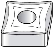 Kennametal - CNMS642 Grade KC5410 Carbide Turning Insert - TiB2 Finish, 80° Diamond, 3/4" Inscr Circle, 1/4" Thick, 1/32" Corner Radius - Americas Industrial Supply