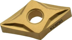 Kennametal - DNMP432 K Grade KC850 Carbide Turning Insert - TiC/TiCN/TiN Finish, 55° Diamond, 1/2" Inscr Circle, 3/16" Thick, 1/32" Corner Radius - Americas Industrial Supply