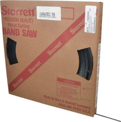 Starrett - 1/4" x 250' x 0.025" Carbon Steel Band Saw Blade Coil Stock - 10 TPI, Toothed Edge, Straight Form, Raker Set, Flexible Back, No Rake Angle, Constant Pitch, Contour Cutting - Americas Industrial Supply