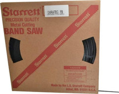 Starrett - 3/8" x 250' x 0.025" Carbon Steel Band Saw Blade Coil Stock - 10 TPI, Toothed Edge, Straight Form, Raker Set, Flexible Back, No Rake Angle, Constant Pitch, Contour Cutting - Americas Industrial Supply