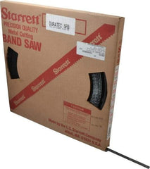 Starrett - 1/2" x 250' x 0.025" Carbon Steel Band Saw Blade Coil Stock - 6 TPI, Toothed Edge, Hook Form, Raker Set, Flexible Back, Positive Angle, Constant Pitch, Contour Cutting - Americas Industrial Supply