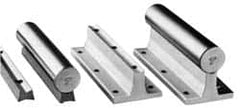 Thomson Industries - 1/4" Bolt, For 1" Diam Shaft, 48" Long, Aluminum Round Drilled Shaft Support Rail - 2-1/8" Base Width, 1/4" Base Thickness, 0.281" Mounting Hole Diam, 1-1/2" Btw Mount Hole Centers - Americas Industrial Supply