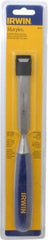 Irwin - 10-3/4" OAL x 3/4" Blade Width Wood Chisel - Polypropylene Handle - Americas Industrial Supply