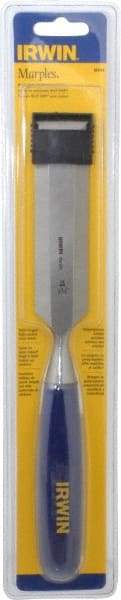 Irwin - 10-3/4" OAL x 1-1/4" Blade Width Wood Chisel - Polypropylene Handle - Americas Industrial Supply