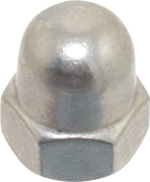 Value Collection - M5x0.8 Metric Coarse, 8mm Width Across Flats, Uncoated, Stainless Steel Acorn Nut - 10mm Overall Height, Austenitic A2, DIN 1587 - Americas Industrial Supply