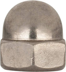 Value Collection - M10x1.5 Metric Coarse, 17mm Width Across Flats, Uncoated, Stainless Steel Acorn Nut - 18mm Overall Height, Austenitic A2, DIN 1587 - Americas Industrial Supply