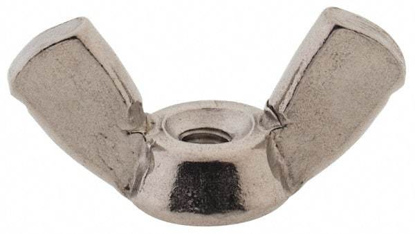 Value Collection - M3x0.50 Metric Coarse, Stainless Steel Standard Wing Nut - Grade 18-8, Austenitic Grade A2, 20mm Wing Span, 10mm Wing Span - Americas Industrial Supply