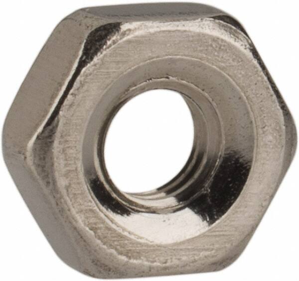 Value Collection - M2.5x0.45 Metric Coarse Stainless Steel Right Hand Hex Nut - 5mm Across Flats, 2mm High, Uncoated - Americas Industrial Supply