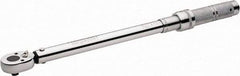 Paramount - 3/8" Drive Micrometer Type Ratchet Head Torque Wrench - 33.9 N/m to 142 N/m Torque, 16-1/2" OAL, 1/2 Ft/Lb Graduation - Americas Industrial Supply