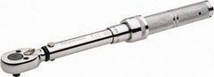 Paramount - 1/4" Drive Micrometer Type Ratchet Head Torque Wrench - 1.7 N/m to 6 N/m Torque, 8" OAL, 1 In/Lb Graduation - Americas Industrial Supply