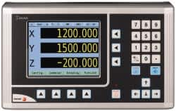 Fagor - 3 Axis, 36" X-Axis Travel, 14" Y-Axis Travel, 6" Z-Axis Travel, Milling DRO System - 0.0002", 0.0005", 0.001" Resolution, 10µm Accuracy, LCD Display - Americas Industrial Supply