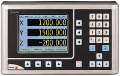 Fagor - 3 Axis, 32" X-Axis Travel, 14" Y-Axis Travel, 16" Z-Axis Travel, Milling DRO System - 0.0002", 0.0005", 0.001" Resolution, 10µm Accuracy, LCD Display - Americas Industrial Supply