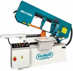 Clausing - 18-1/2 x 10-1/2" Max Capacity, Semi-Automatic Variable Speed Pulley Horizontal Bandsaw - 102 to 377 SFPM Blade Speed, 230/460 Volts, 45 & 60°, 3 hp, 3 Phase - Americas Industrial Supply