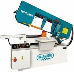 Clausing - 18-1/2 x 10-1/2" Max Capacity, Semi-Automatic Variable Speed Pulley Horizontal Bandsaw - 102 to 377 SFPM Blade Speed, 230/460 Volts, 45 & 60°, 3 hp, 3 Phase - Americas Industrial Supply