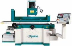 Clausing - 40 Inch Long x 16 Inch Wide Table, 5 to 25m per Min, 3 Phase, Automatic Floor Machine Surface Grinder - 7.5 hp, 1,750 RPM Spindle Speed, 230/460 Volts, 158 Inch Overall Length, 5 Inch Arbor Hole Diameter - Americas Industrial Supply