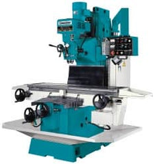 Clausing - 15" Table Width x 60" Table Length, Electronic Variable Speed Control, 3 Phase Knee Milling Machine - NT40 Spindle Taper, 5 hp - Americas Industrial Supply